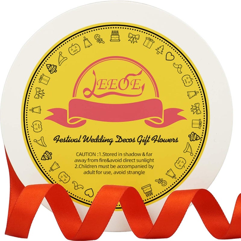 LEEQE Double Face Red Satin Ribbon 1/2 inch X 50 Yards Polyester Red Ribbon for Gift Wrapping Very Suitable for Weddings Party Hair Bow Invitation Decorations and More - Image 3